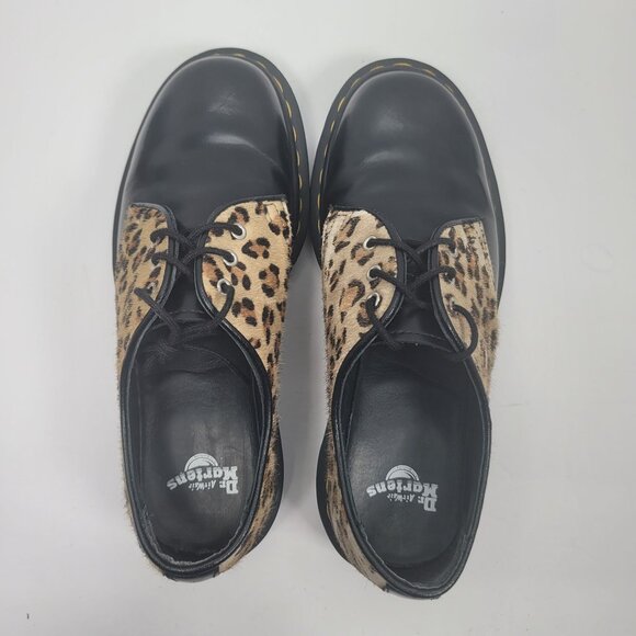 Dr. Marten Docs 1461 Leopard Women's Black Leather Oxford Loafer Shoes US Size 7 - Picture 5 of 8